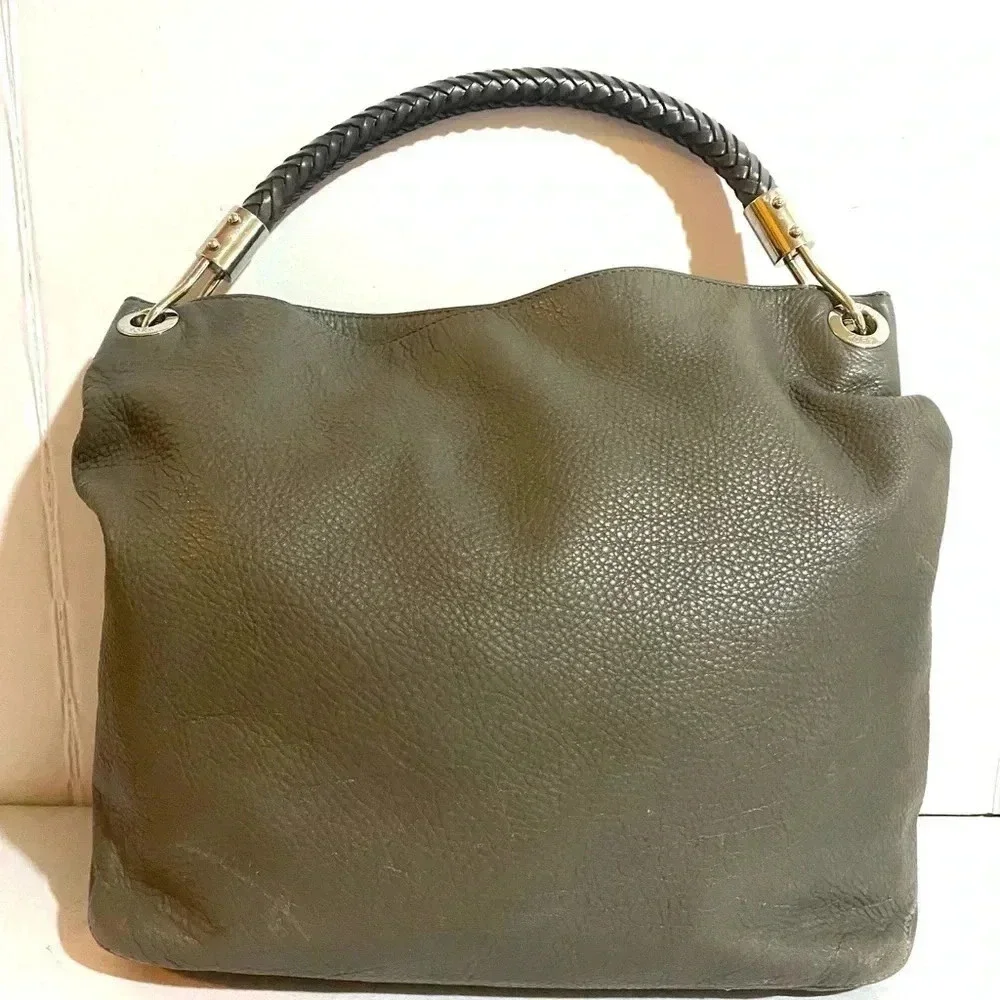 Michael kors grey distressed leather hobo/ shoulder handbag